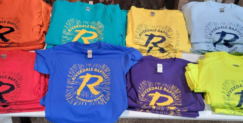 Custom printed t-shirts for Riverdale Baptist Elementary School