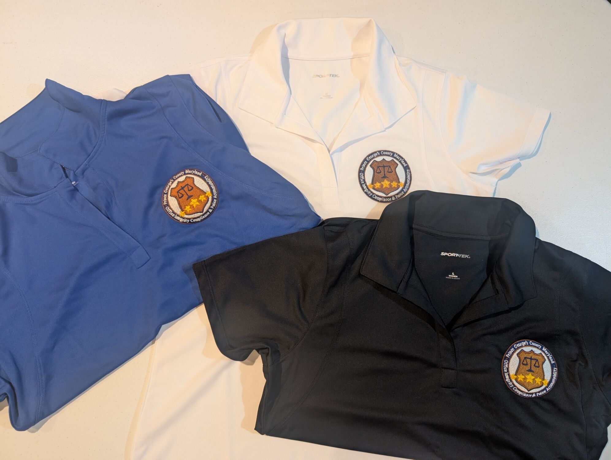 Custom branded apparel for Prince George's County Government