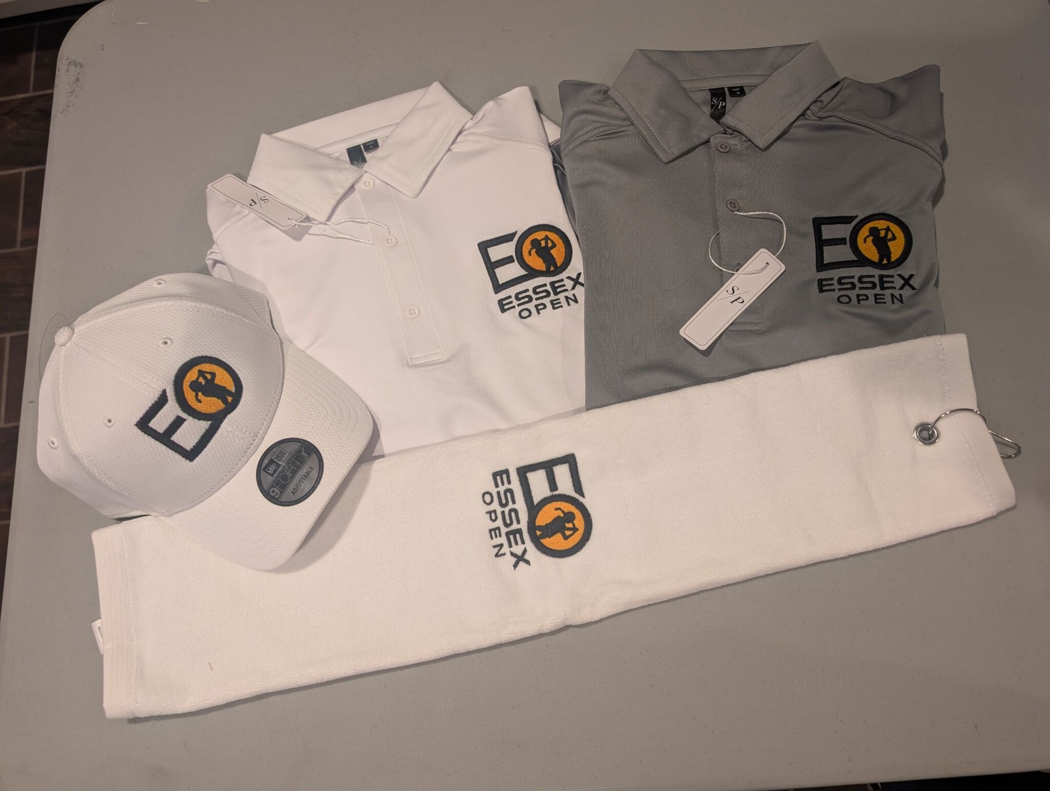 Custom apparel and accessories for the Essex Open golf tournament