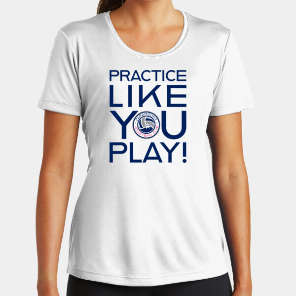 PVC "PRACTICE LIKE YOU PLAY" Ladies Performance T-shirt Thumbnail