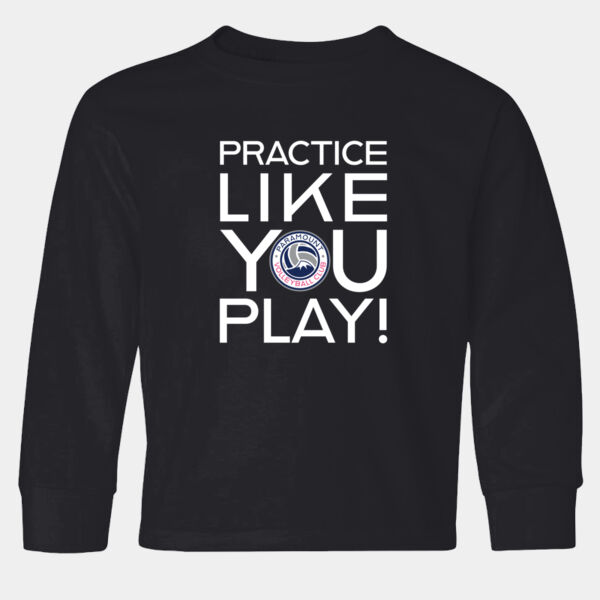 PVC "PRACTICE LIKE YOU PLAY" Classic Long Sleeve Youth T-shirt Thumbnail