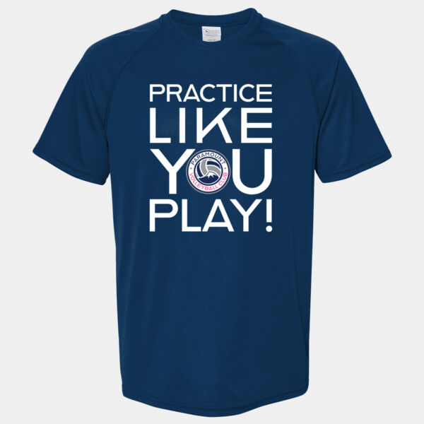 PVC "PRACTICE LIKE YOU PLAY" Youth Performance T-shirt-Navy Thumbnail