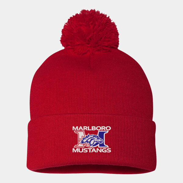 Mustangs Pom-Pom Cuffed Beanie Thumbnail